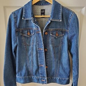 GAP Vintage Y2K Western Denim Trucker Jacket Holiday 2001 Cowgirlcore Rodeo